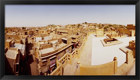 Framed Rooftop view of buildings in a city, India Print