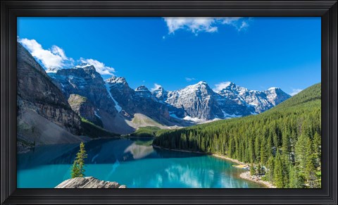 Framed Moraine Lake at Banff National Park in the Canadian Rockies near Lake Louise, Alberta, Canada Print