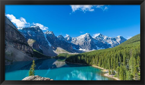 Framed Moraine Lake at Banff National Park in the Canadian Rockies near Lake Louise, Alberta, Canada Print