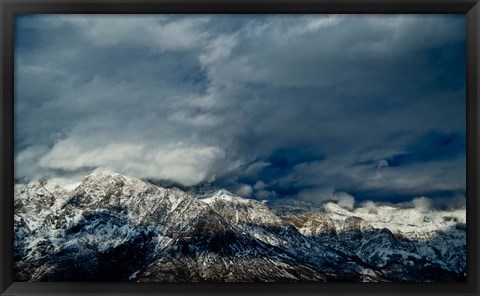 Framed Clouds over the Wasatch Mountains, Utah, USA Print