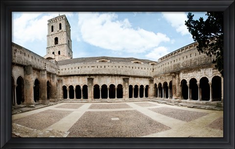 Framed Cloister of St. Trophime, Church Of St. Trophime, Arles, Bouches-Du-Rhone, Provence-Alpes-Cote d&#39;Azur, France Print