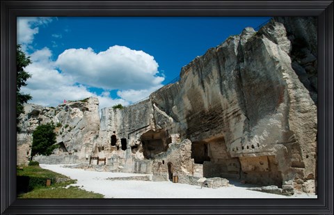 Framed Ruins of a fortress, Les Baux-de-Provence, Bouches-Du-Rhone, Provence-Alpes-Cote d&#39;Azur, France Print