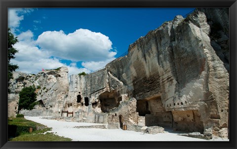 Framed Ruins of a fortress, Les Baux-de-Provence, Bouches-Du-Rhone, Provence-Alpes-Cote d&#39;Azur, France Print