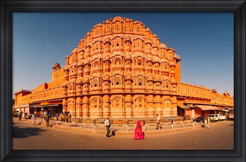 Framed Hawa Mahal at Jaipur, Rajasthan, India Print