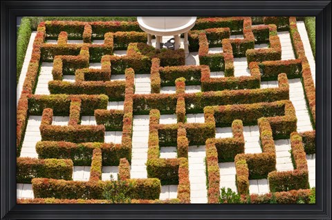 Framed High angle view of maze at Ritz-Carlton Residences, Singapore Print