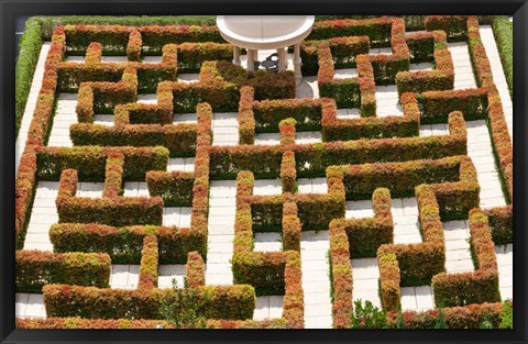 Framed High angle view of maze at Ritz-Carlton Residences, Singapore Print