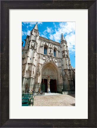 Framed Facade of a church, Place Saint Pierre, Avignon, Vaucluse, Provence-Alpes-Cote d&#39;Azur, France Print