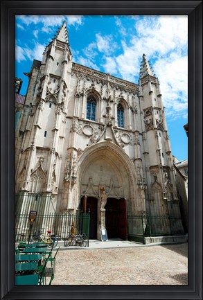 Framed Facade of a church, Place Saint Pierre, Avignon, Vaucluse, Provence-Alpes-Cote d&#39;Azur, France Print