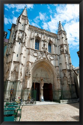 Framed Facade of a church, Place Saint Pierre, Avignon, Vaucluse, Provence-Alpes-Cote d&#39;Azur, France Print