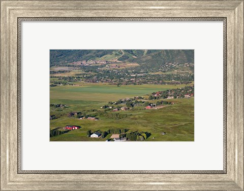 Framed Aerial view of a town, Park City, Utah, USA Print