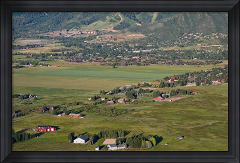 Framed Aerial view of a town, Park City, Utah, USA Print