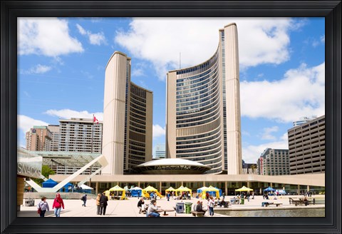Framed Toronto City Hall, Nathan Phillips Square, Toronto, Ontario, Canada Print