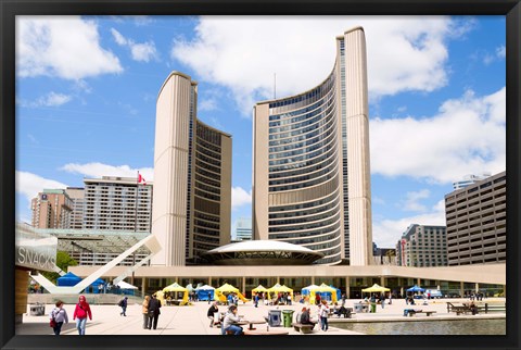 Framed Toronto City Hall, Nathan Phillips Square, Toronto, Ontario, Canada Print