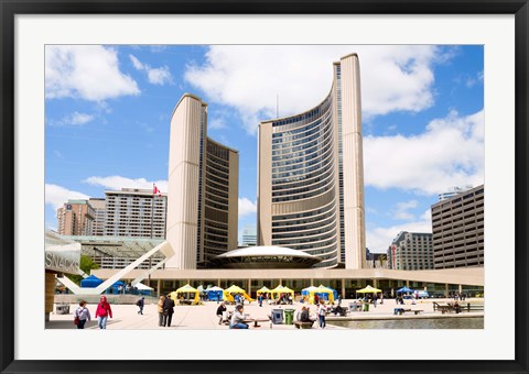 Framed Toronto City Hall, Nathan Phillips Square, Toronto, Ontario, Canada Print