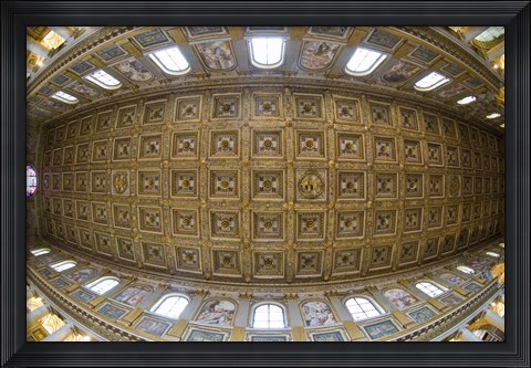 Framed Ceiling details of a church, St. Peter&#39;s Basilica, St. Peter, Chains, Rome, Lazio, Italy Print
