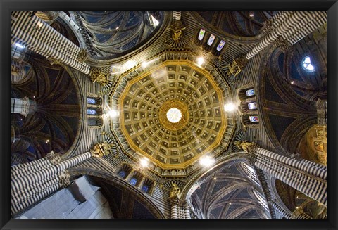 Framed Interiors of Siena Cathedral, Siena, Tuscany, Italy Print