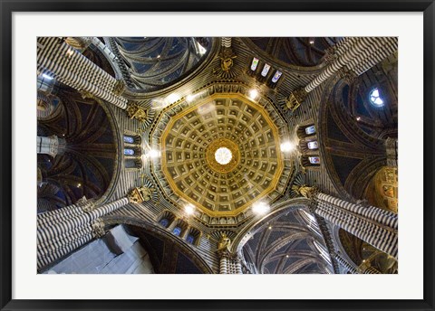 Framed Interiors of Siena Cathedral, Siena, Tuscany, Italy Print