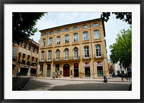 Framed Facade of a building, Place Forbin, Cours Mirabeau, Aix-En-Provence, Bouches-Du-Rhone, Provence-Alpes-Cote d&#39;Azur, France Print