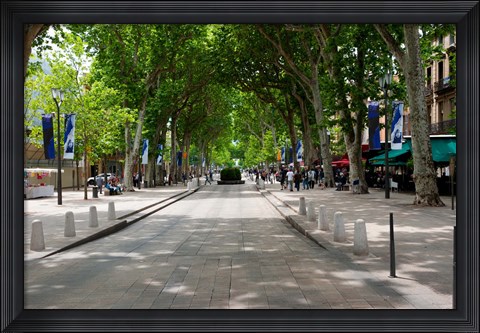 Framed Street scene, Cours Mirabeau, Aix-En-Provence, Bouches-Du-Rhone, Provence-Alpes-Cote d&#39;Azur, France Print