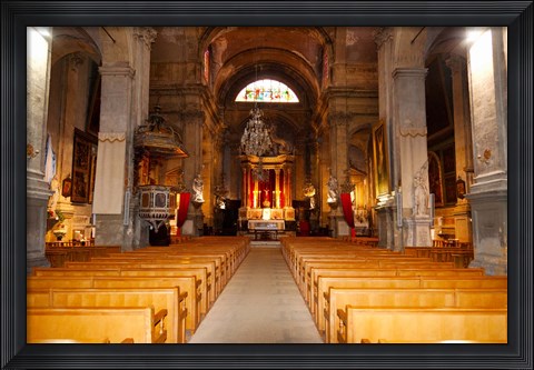 Framed Interiors of a church, Saint Esprit Church, Aix-En-Provence, Bouches-Du-Rhone, Provence-Alpes-Cote d&#39;Azur, France Print