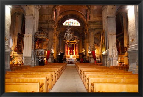 Framed Interiors of a church, Saint Esprit Church, Aix-En-Provence, Bouches-Du-Rhone, Provence-Alpes-Cote d&#39;Azur, France Print