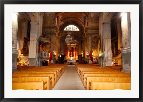 Framed Interiors of a church, Saint Esprit Church, Aix-En-Provence, Bouches-Du-Rhone, Provence-Alpes-Cote d&#39;Azur, France Print