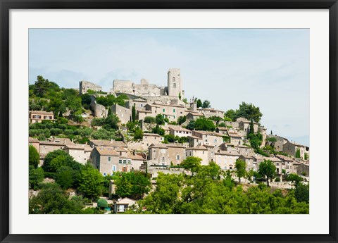 Framed Buildings on a Hill, Bonnieux, Vaucluse, Provence-Alpes-Cote d&#39;Azur, France Print