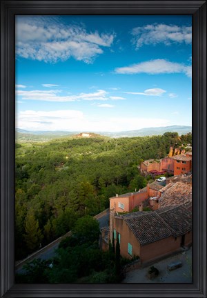 Framed Buildings in a town, Roussillon, Vaucluse, Provence-Alpes-Cote d&#39;Azur, France Print