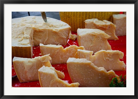 Framed Cheese for sale at weekly market, Arles, Bouches-Du-Rhone, Provence-Alpes-Cote d&#39;Azur, France Print