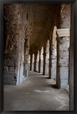 Framed Columns of amphitheater, Arles Amphitheatre, Arles, Bouches-Du-Rhone, Provence-Alpes-Cote d&#39;Azur, France Print