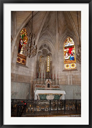 Framed Interiors of the Church Of St. Trophime, Arles, Bouches-Du-Rhone, Provence-Alpes-Cote d&#39;Azur, France Print