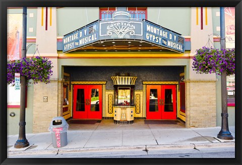 Framed Facade of the Egyptian Theater, Main Street, Park City, Utah, USA Print