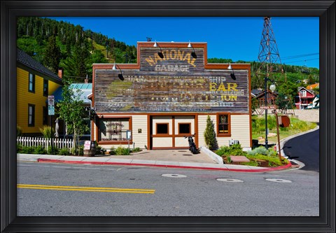 Framed Facade of the High West Distillery Building, Park City, Utah, USA Print