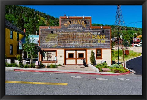 Framed Facade of the High West Distillery Building, Park City, Utah, USA Print