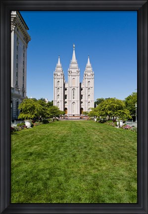 Framed Mormon Temple, Temple Square, Salt Lake City, Utah Print