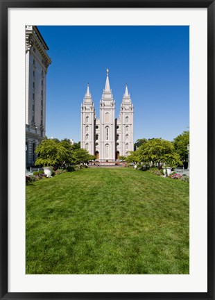 Framed Mormon Temple, Temple Square, Salt Lake City, Utah Print