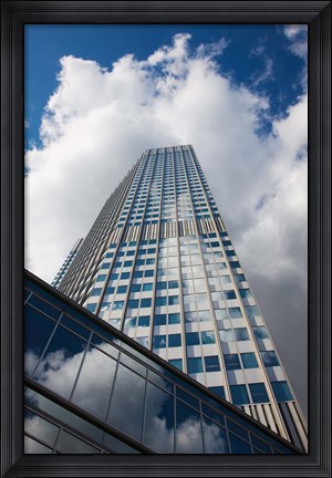 Framed Low angle view of a tower, Willy-Brandt-Platz, European Central Bank, Frankfurt, Hesse, Germany Print