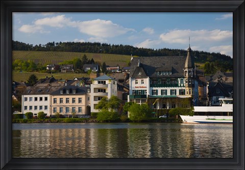 Framed Houses at the waterfront, Traben-Trarbach, Bernkastel-Wittlich, Rhineland-Palatinate, Germany Print