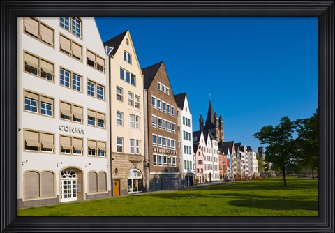 Framed Buildings along Frankenwerft Embankment, Cologne, North Rhine Westphalia, Germany Print