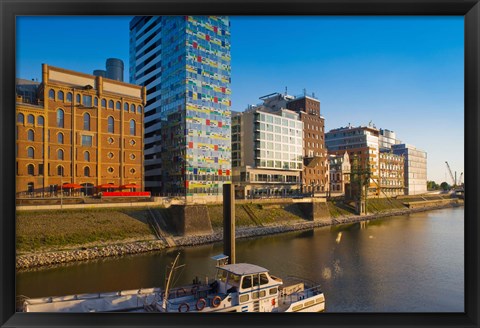 Framed Buildings at the waterfront, Medienhafen, Dusseldorf, North Rhine Westphalia, Germany Print