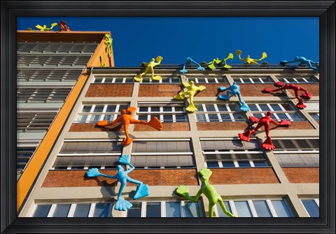 Framed Facade of a Building, Medienhafen, Dusseldorf, North Rhine Westphalia, Germany Print