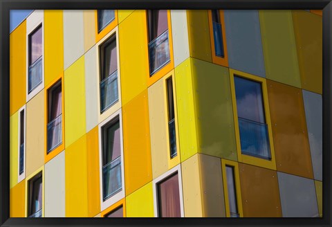 Framed Low angle view of a youth hostel building, Jugendherberge Bremen, Bremen, Germany Print