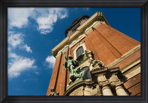 Framed Tower of the St. Michaelis Church, Hamburg, Germany Print