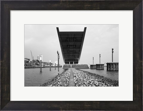 Framed Office building at the waterfront, Dockland Office Building, Elbmeile, Hamburg, Germany Print