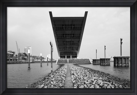 Framed Office building at the waterfront, Dockland Office Building, Elbmeile, Hamburg, Germany Print