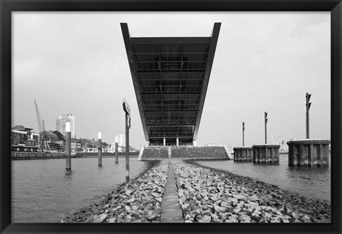 Framed Office building at the waterfront, Dockland Office Building, Elbmeile, Hamburg, Germany Print