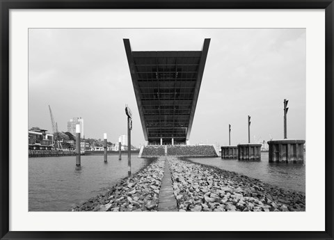 Framed Office building at the waterfront, Dockland Office Building, Elbmeile, Hamburg, Germany Print