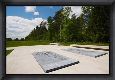 Framed Bergen-Belsen WW2 Concentration Camp, site of destroyed concentration camp, Lower Saxony, Germany Print