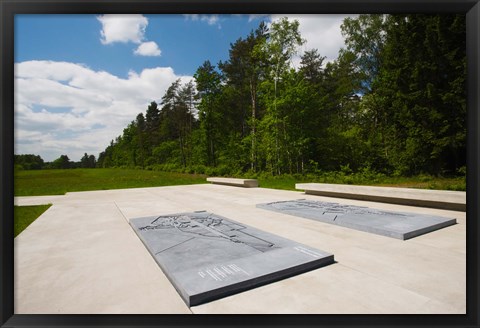 Framed Bergen-Belsen WW2 Concentration Camp, site of destroyed concentration camp, Lower Saxony, Germany Print