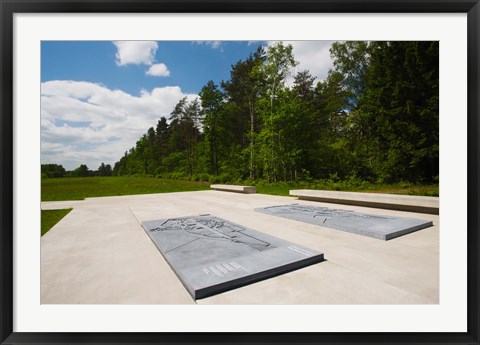 Framed Bergen-Belsen WW2 Concentration Camp, site of destroyed concentration camp, Lower Saxony, Germany Print